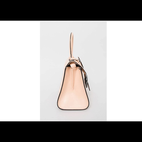 DELVAUX NUDE LEATHER MINI BRILLANT TOP HANDLE BAG WITH STRAP - Picture 4 of 9
